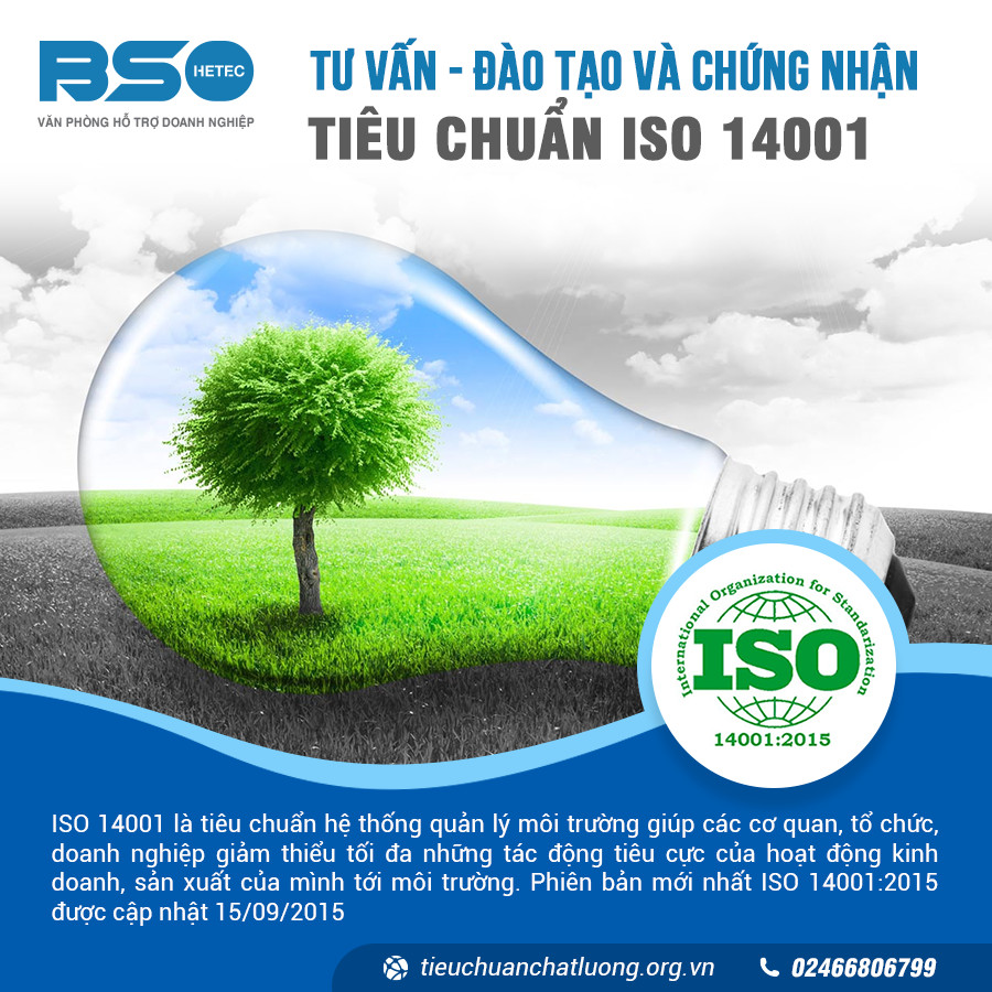 Hỗ trợ - tư vấn - đào tạo và chứng nhận tiêu chuẩn ISO 14001